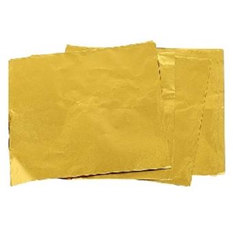 Picture of 150 PROFESSIONAL GOLD FOIL ALUMINIUM SHEETS 10X10CM